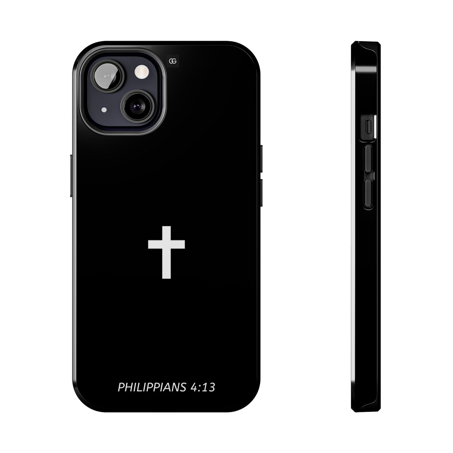 Stylish Tough Phone Case with Philippians 4:13 Design