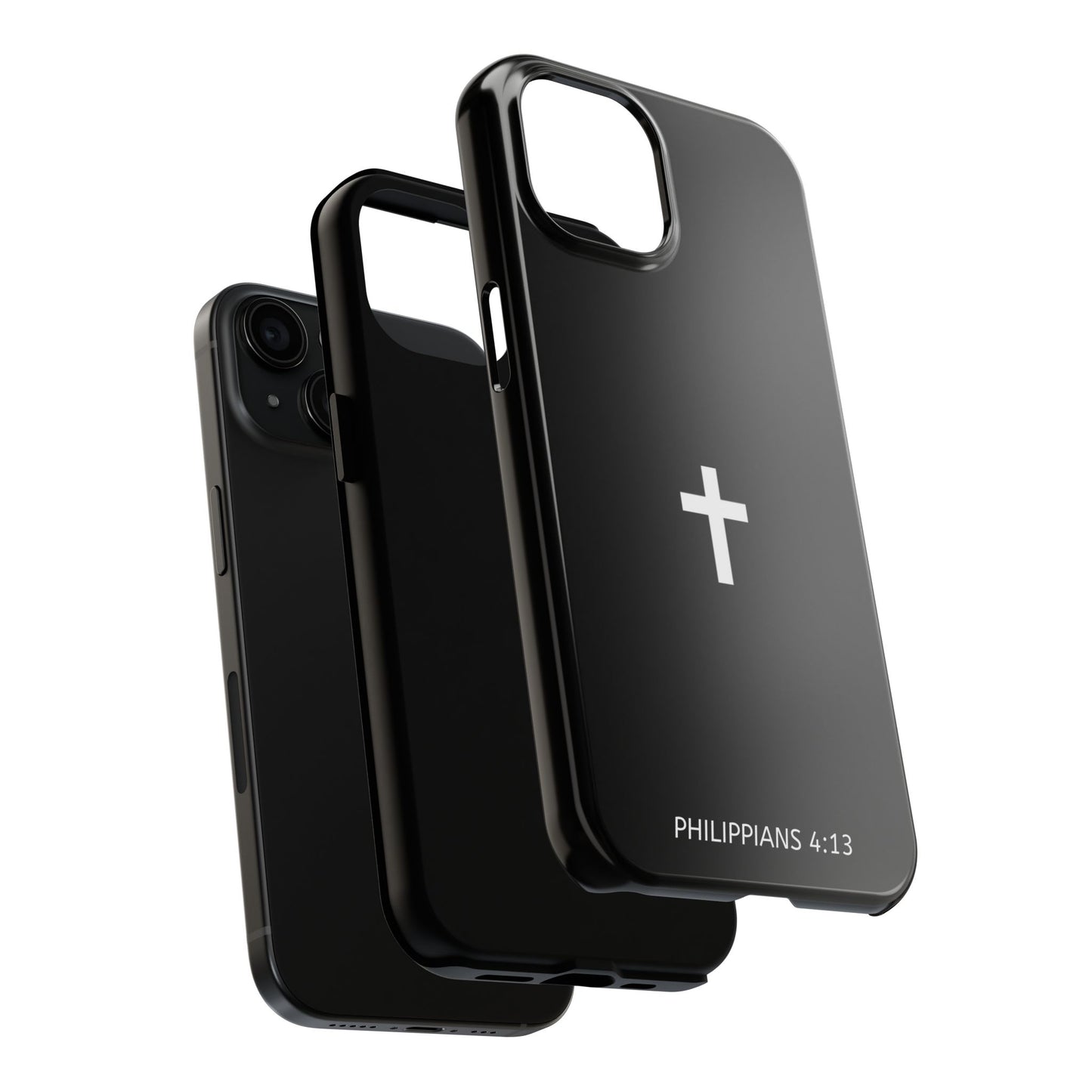 Stylish Tough Phone Case with Philippians 4:13 Design