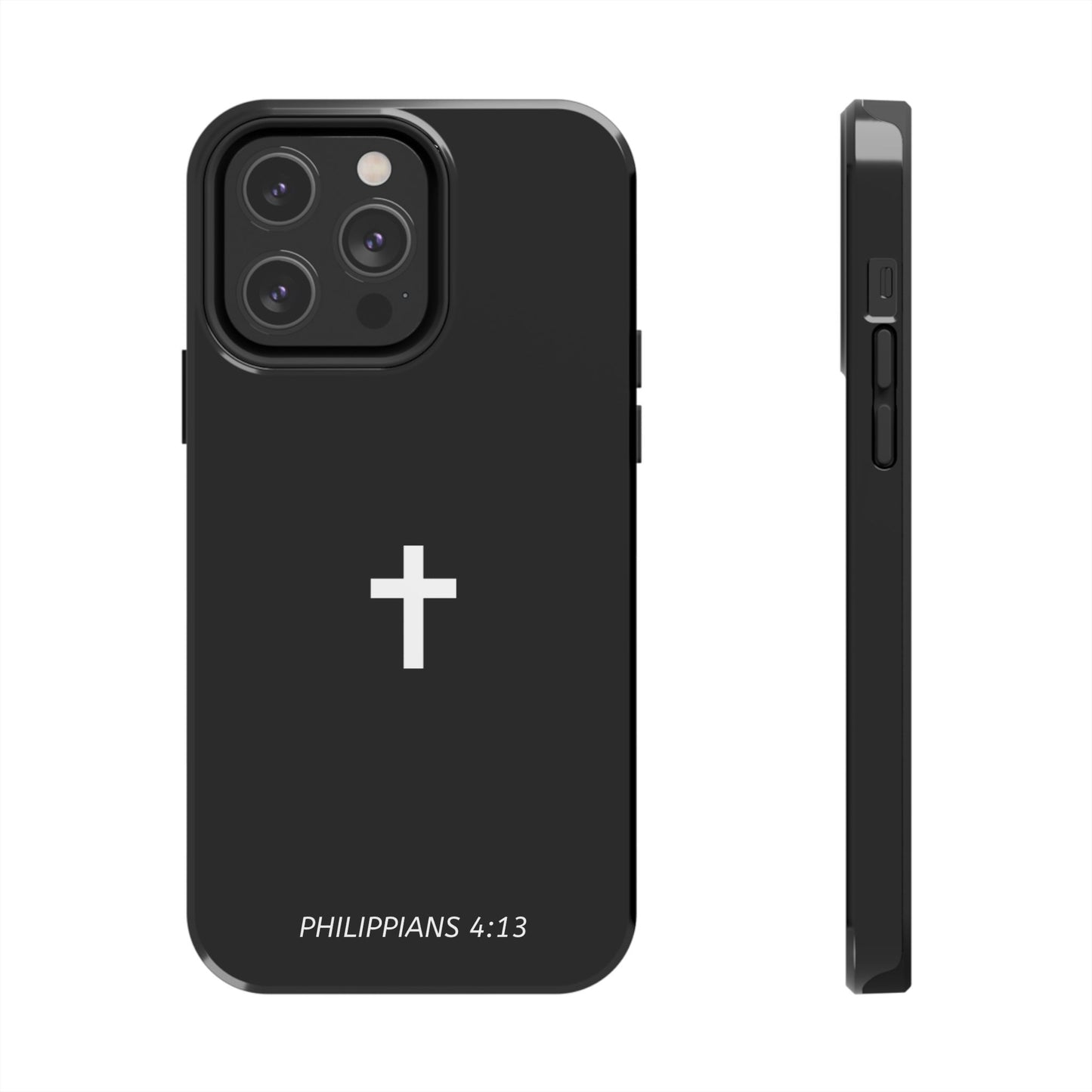Stylish Tough Phone Case with Philippians 4:13 Design