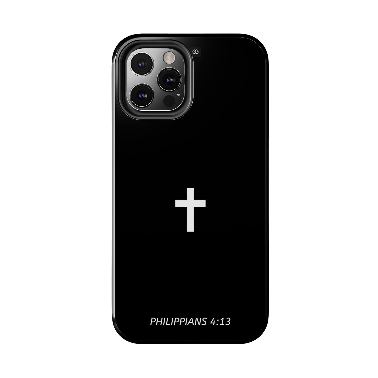 Stylish Tough Phone Case with Philippians 4:13 Design