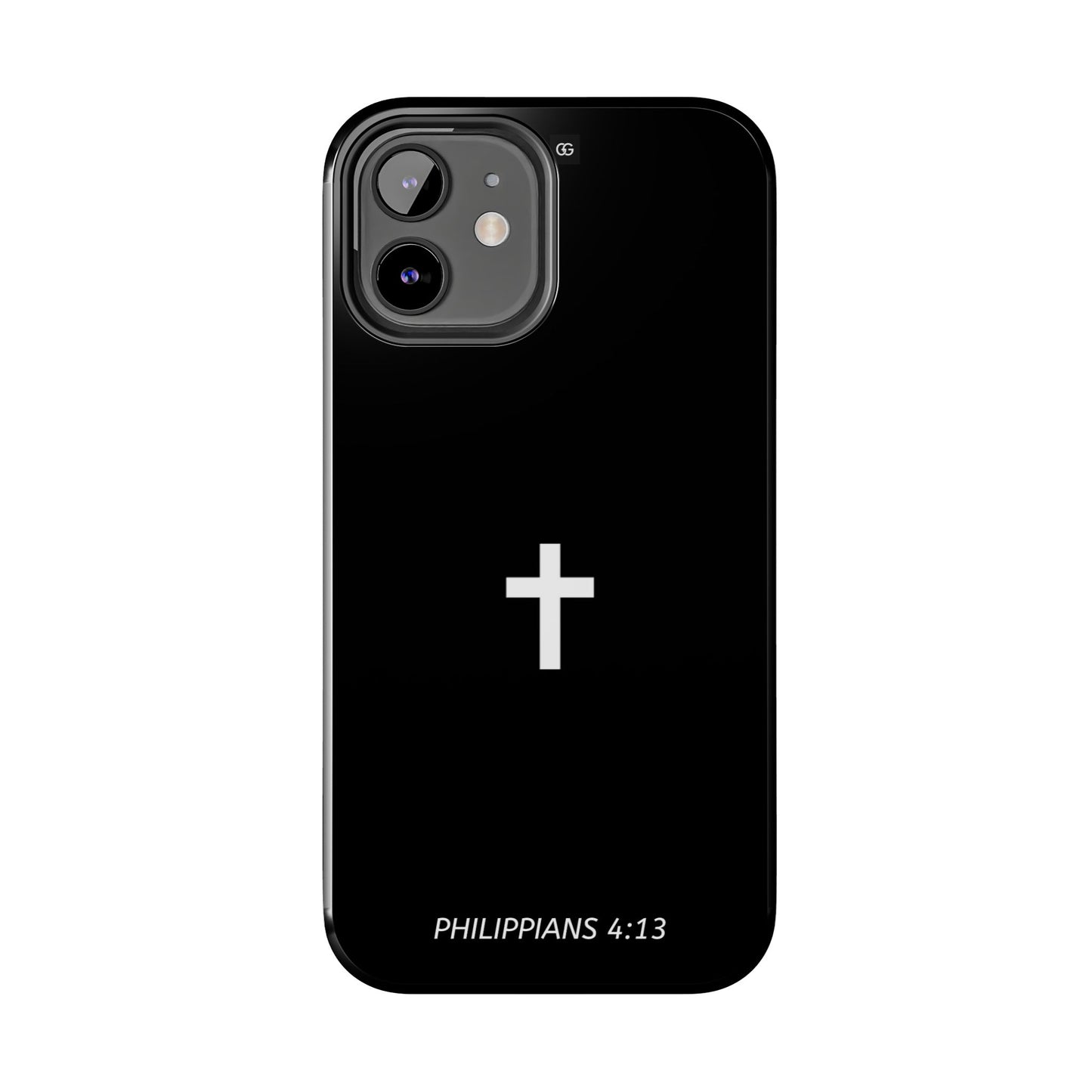Stylish Tough Phone Case with Philippians 4:13 Design