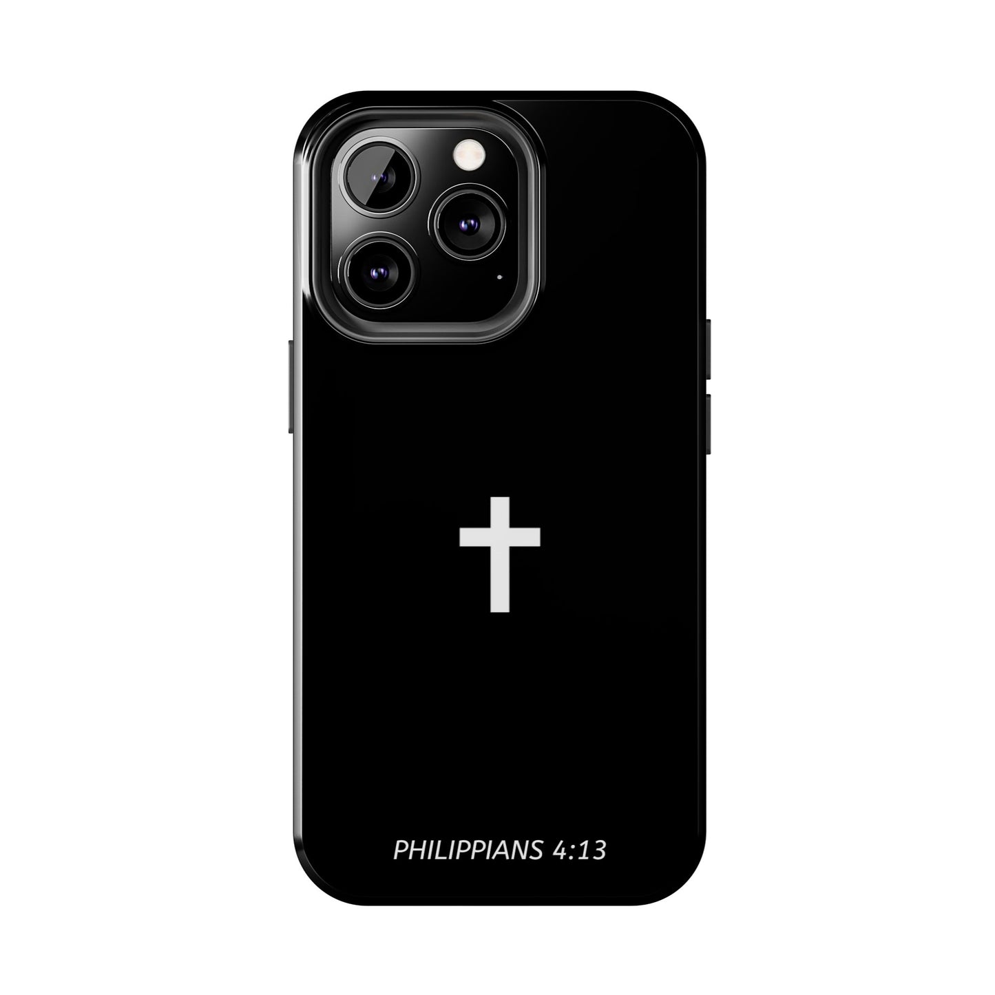Stylish Tough Phone Case with Philippians 4:13 Design