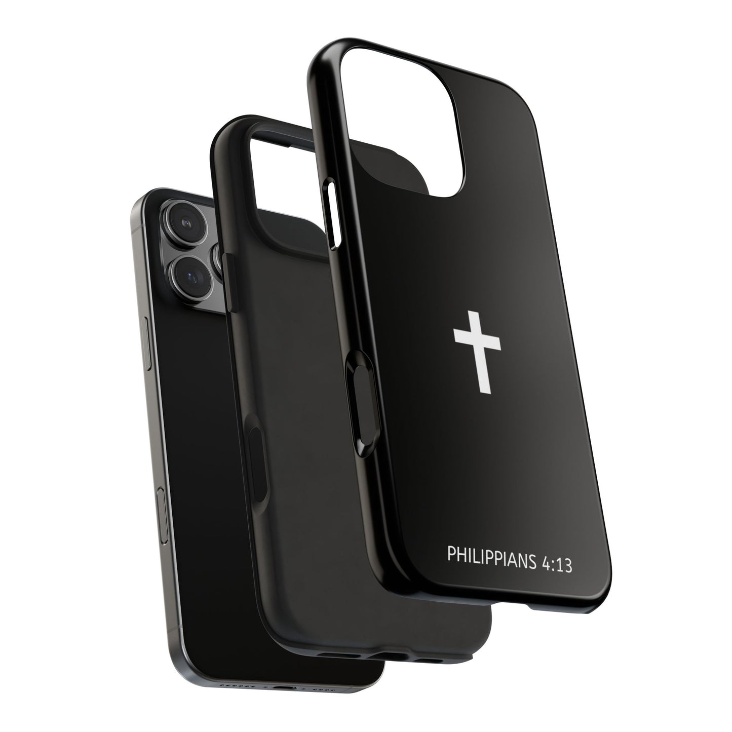 Stylish Tough Phone Case with Philippians 4:13 Design