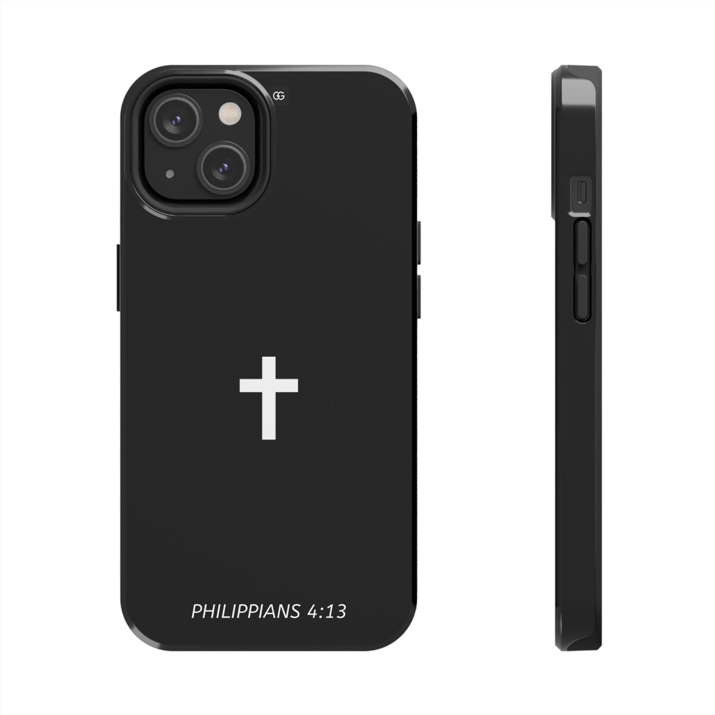Stylish Tough Phone Case with Philippians 4:13 Design