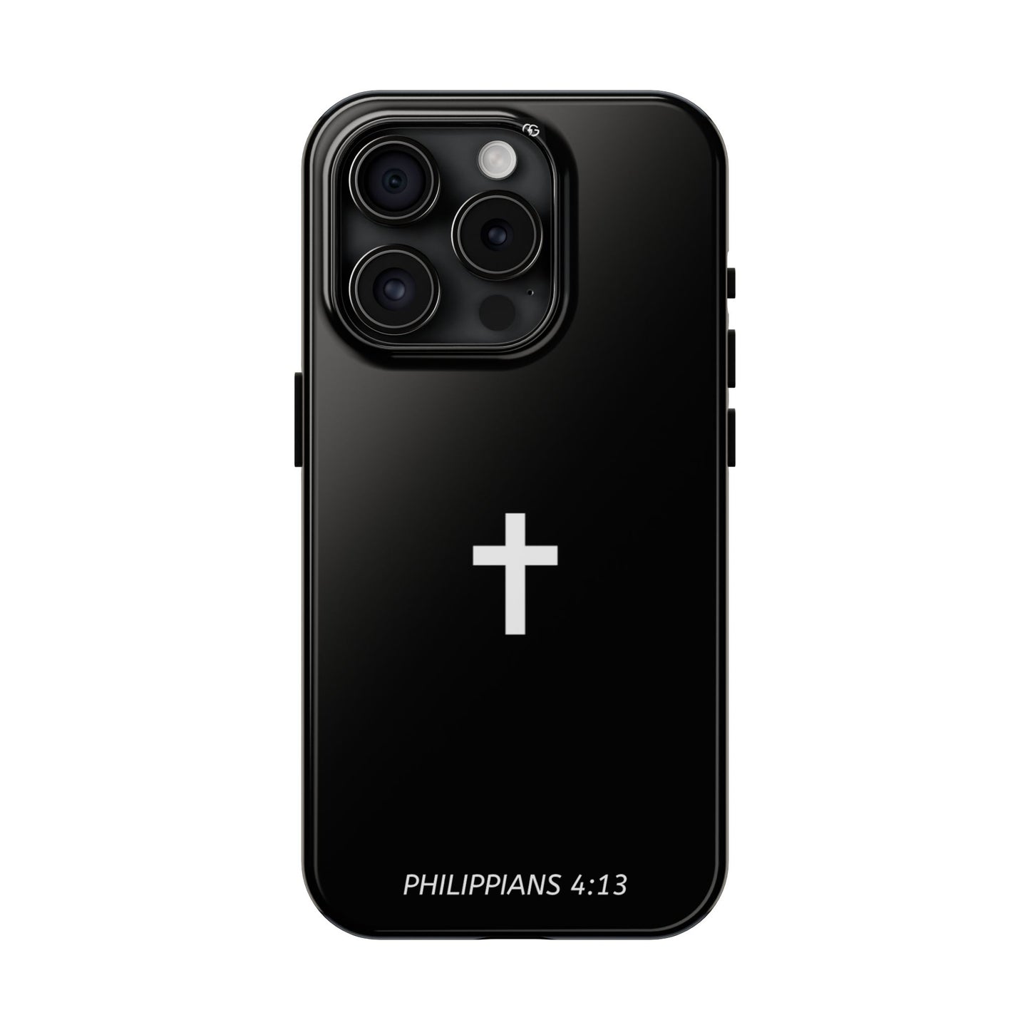 Stylish Tough Phone Case with Philippians 4:13 Design