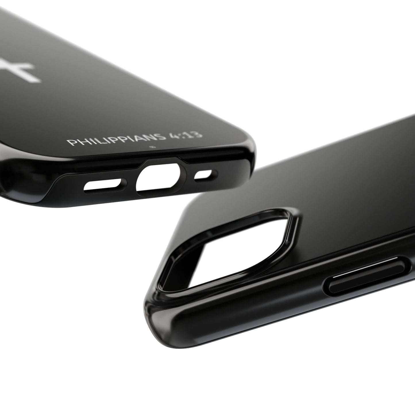 Stylish Tough Phone Case with Philippians 4:13 Design
