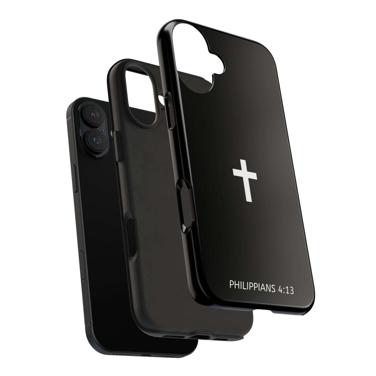 Stylish Tough Phone Case with Philippians 4:13 Design