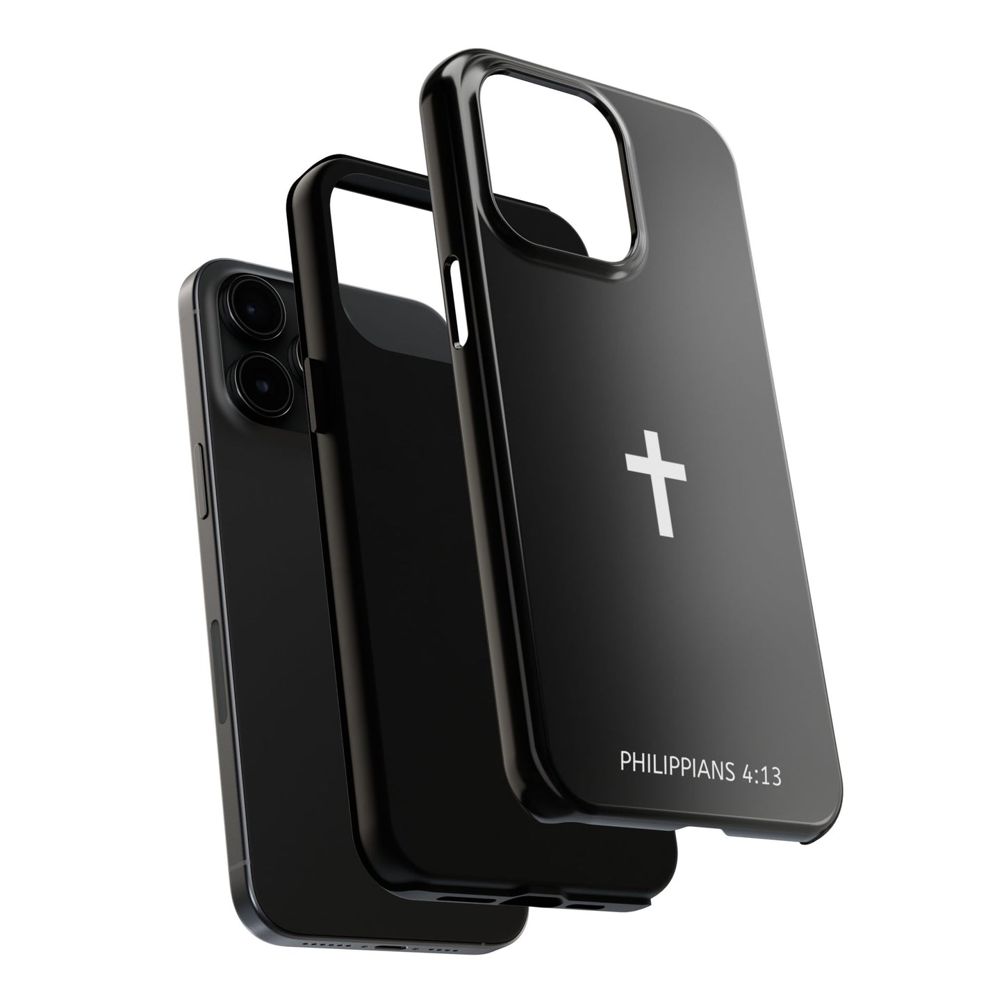 Stylish Tough Phone Case with Philippians 4:13 Design