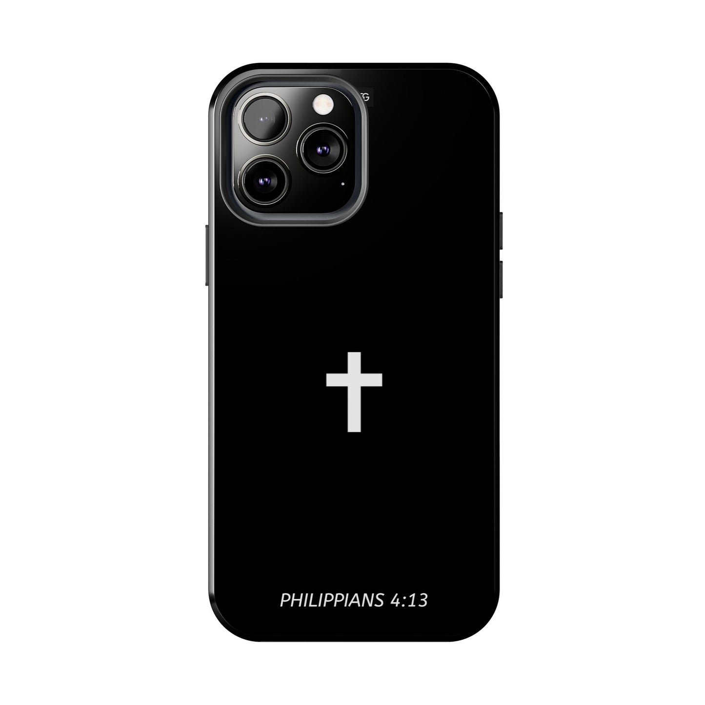 Stylish Tough Phone Case with Philippians 4:13 Design