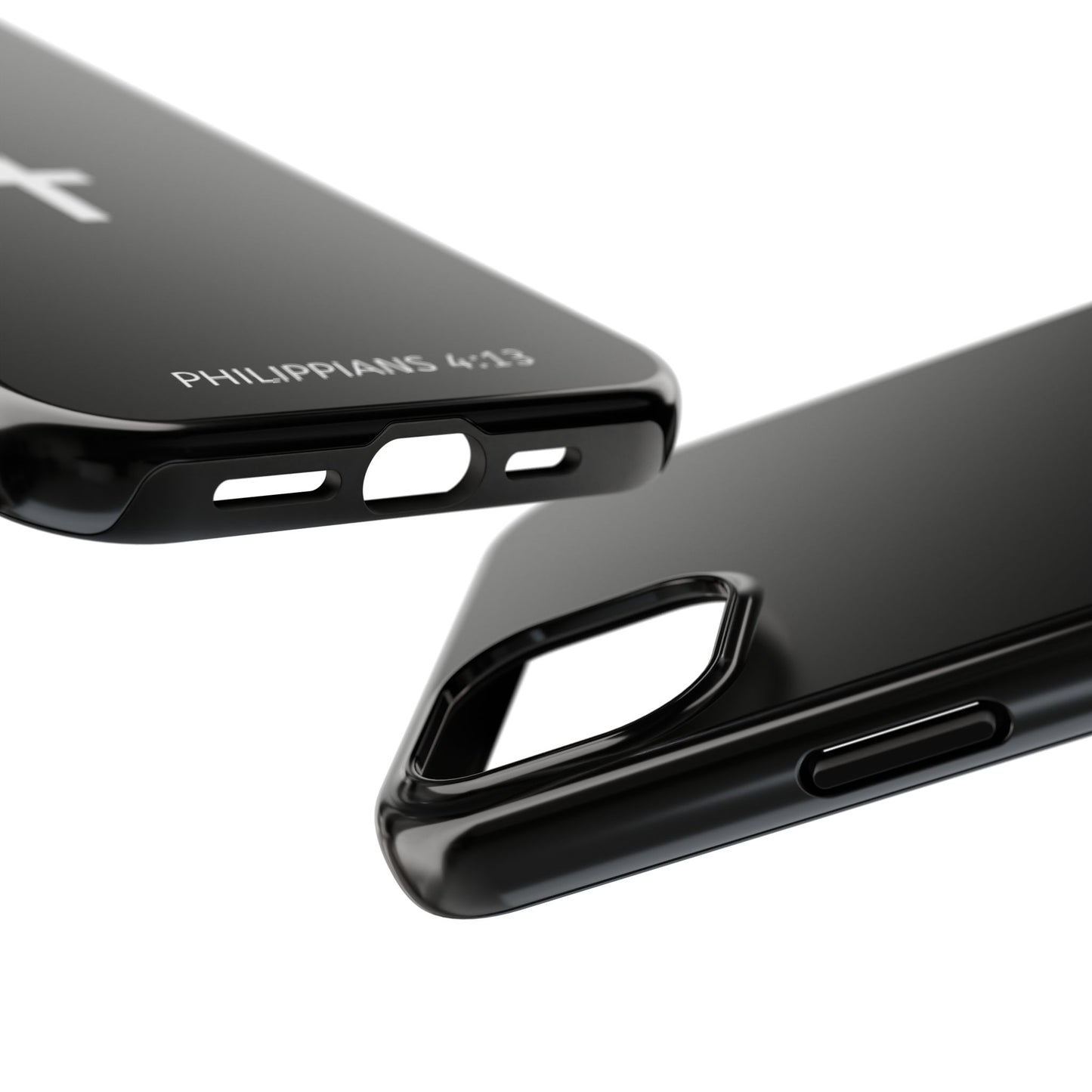 Stylish Tough Phone Case with Philippians 4:13 Design