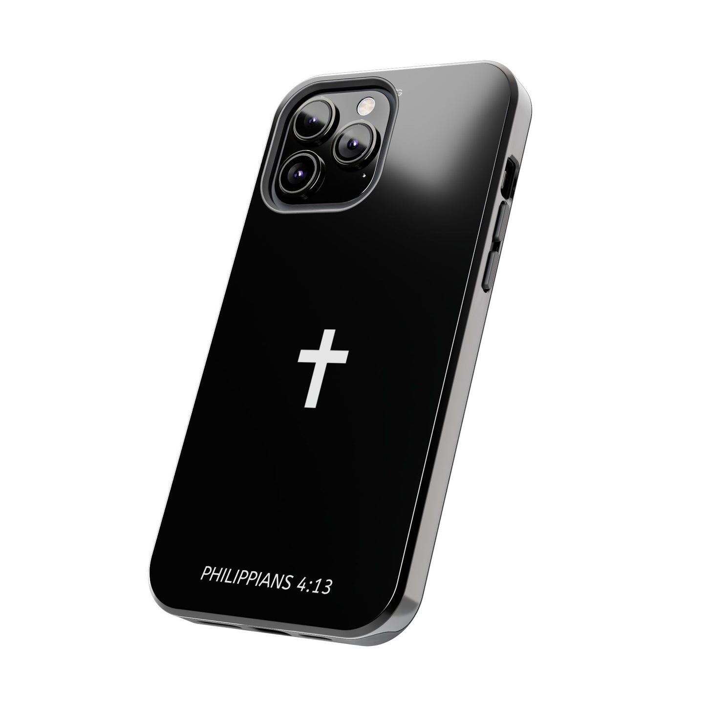 Stylish Tough Phone Case with Philippians 4:13 Design