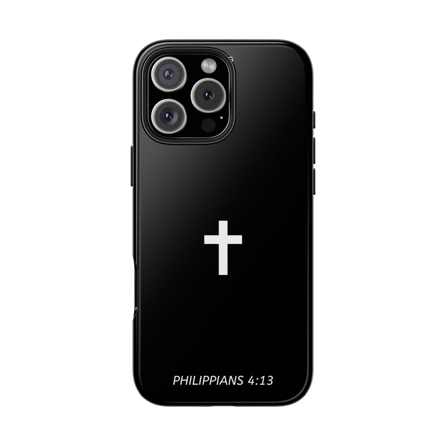 Stylish Tough Phone Case with Philippians 4:13 Design
