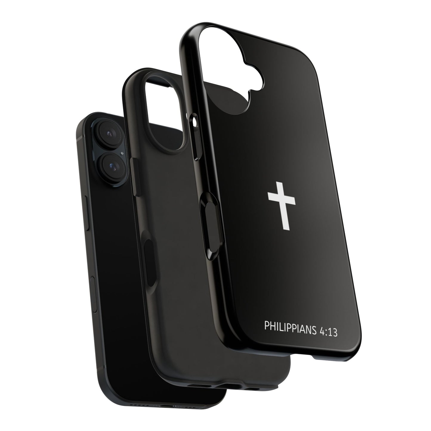 Stylish Tough Phone Case with Philippians 4:13 Design