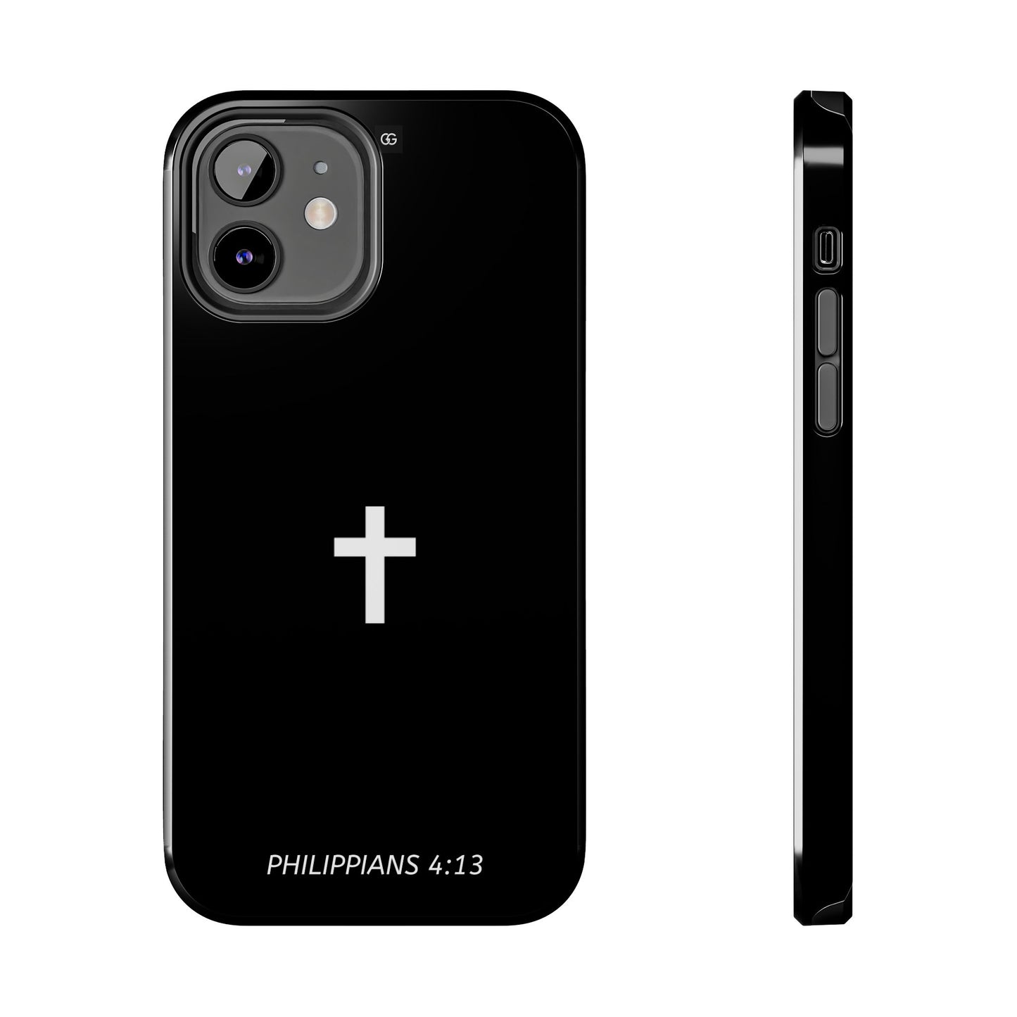 Stylish Tough Phone Case with Philippians 4:13 Design