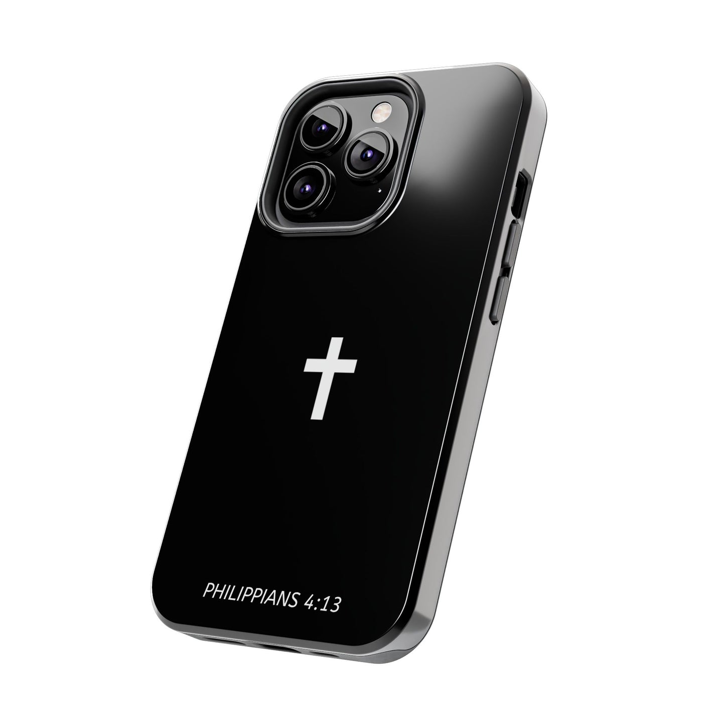 Stylish Tough Phone Case with Philippians 4:13 Design